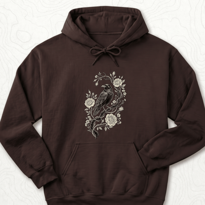 Raven Roses Hoodie - Dark Chocolate