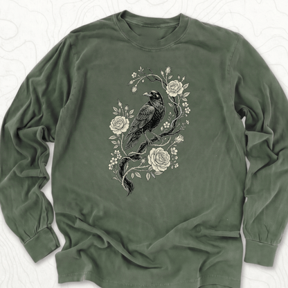 Raven Roses LS T-shirt - Hemp