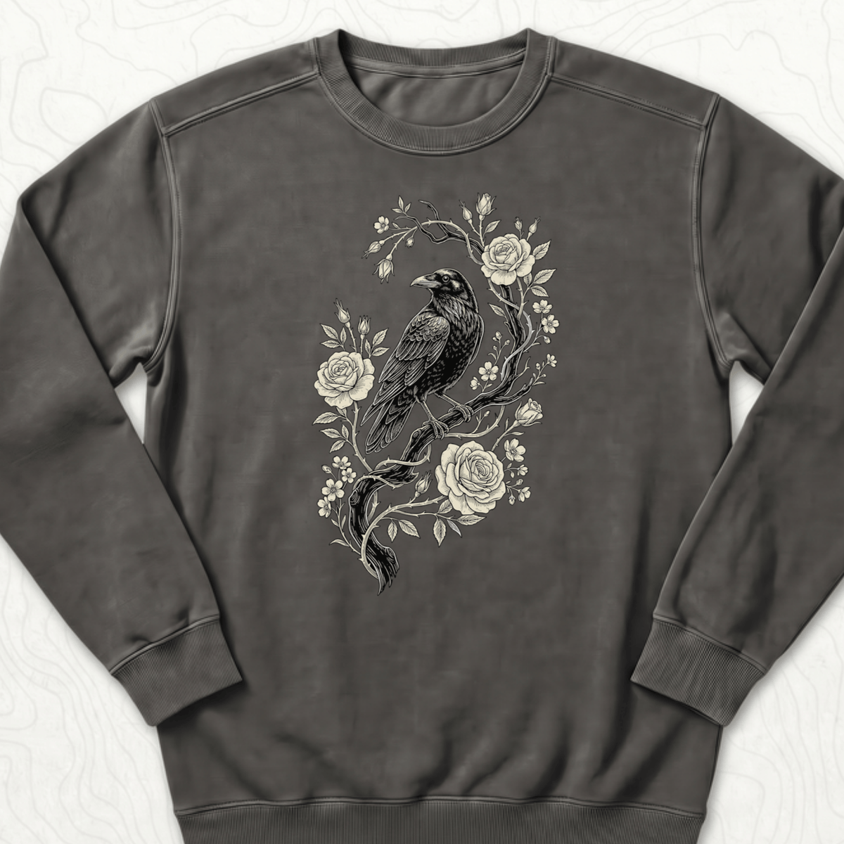 Raven Roses Sweatshirt - Pepper