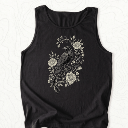Raven Roses Tank Top - Black