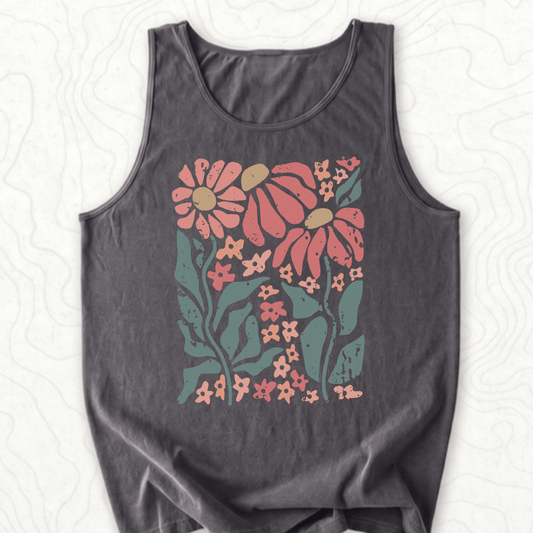 Retro Floral Tank Top - Pepper