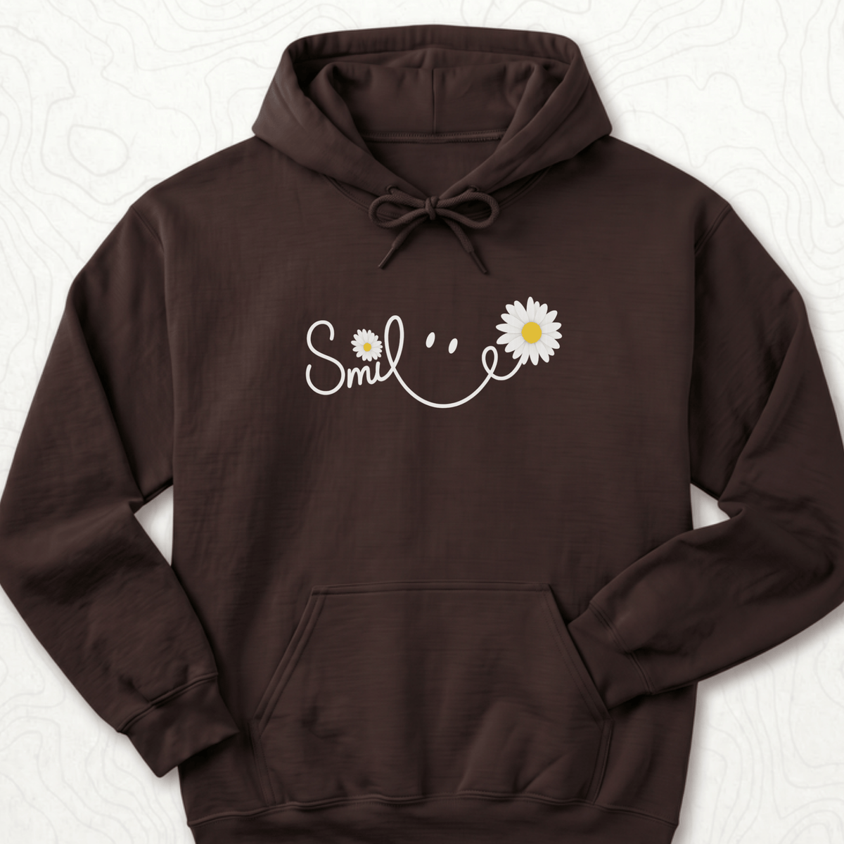 Smile Daisy Hoodie - Dark Chocolate