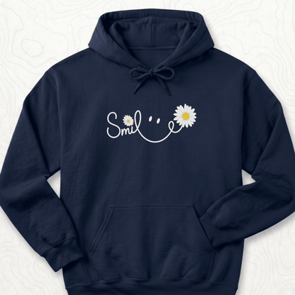 Smile Daisy Hoodie - Navy