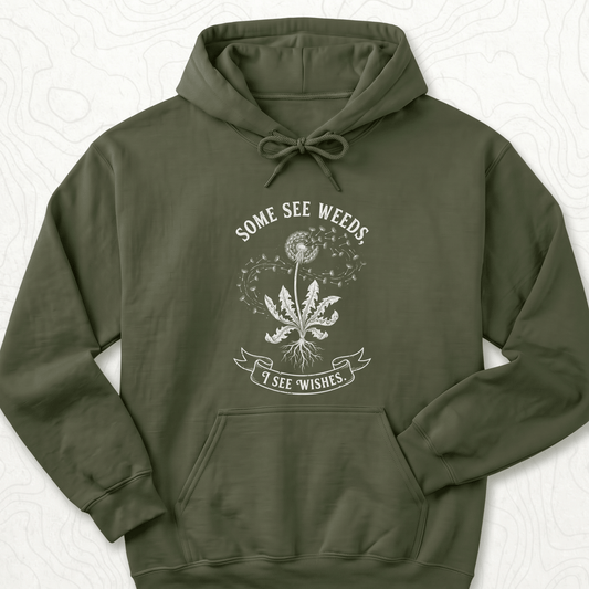 Some See Weeds Hoodie - Military Green