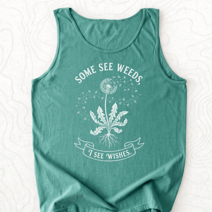 Some See Weeds Tank Top - Light Green