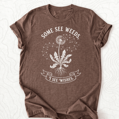 Some See Weeds Tee - Heather Brown