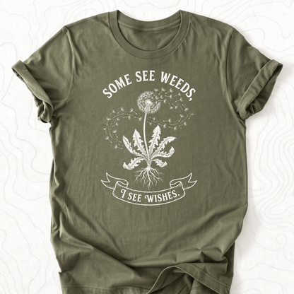 Some See Weeds Tee - Military Green