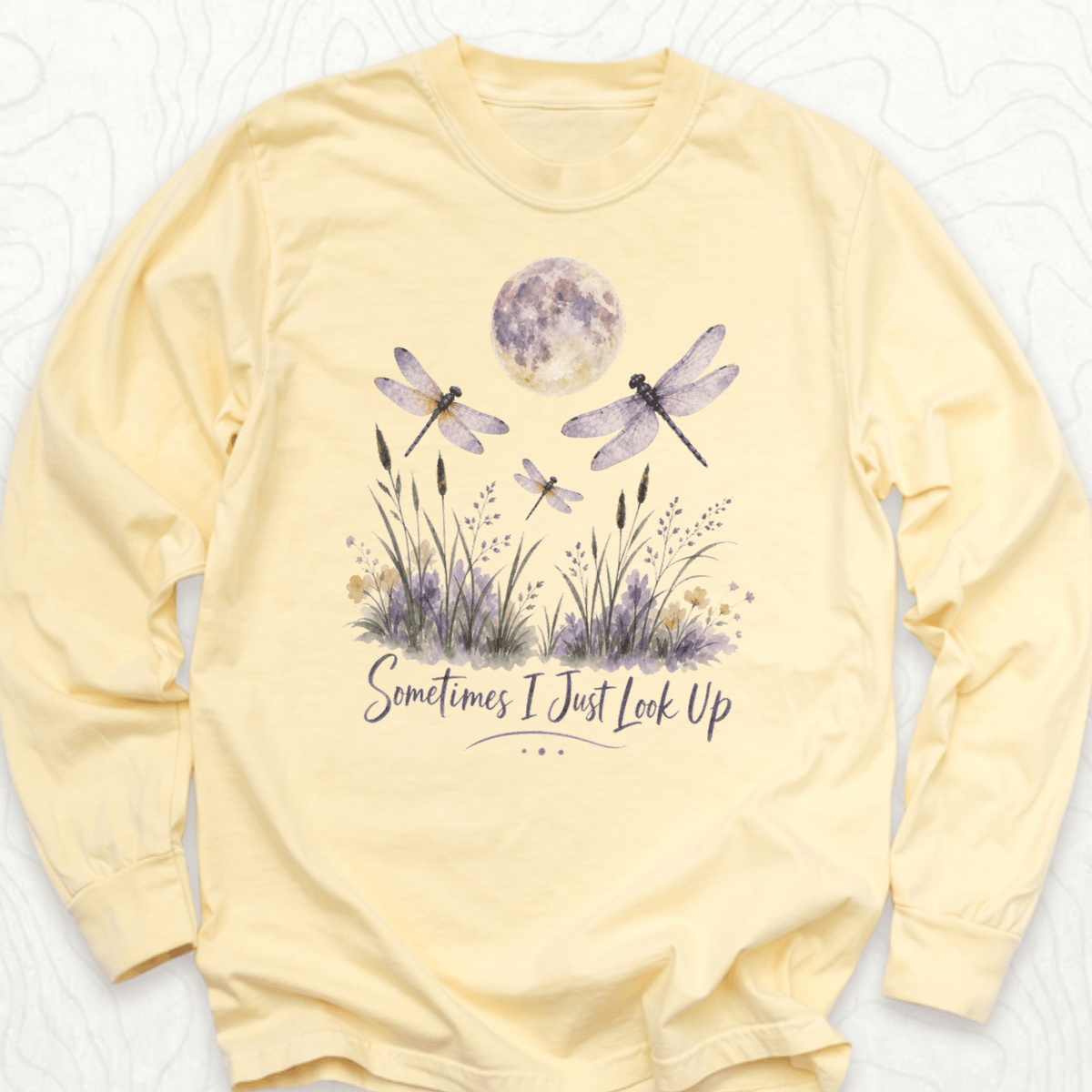 Sometimes Look Up LS T-shirt - Butter