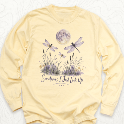 Sometimes Look Up LS T-shirt - Butter