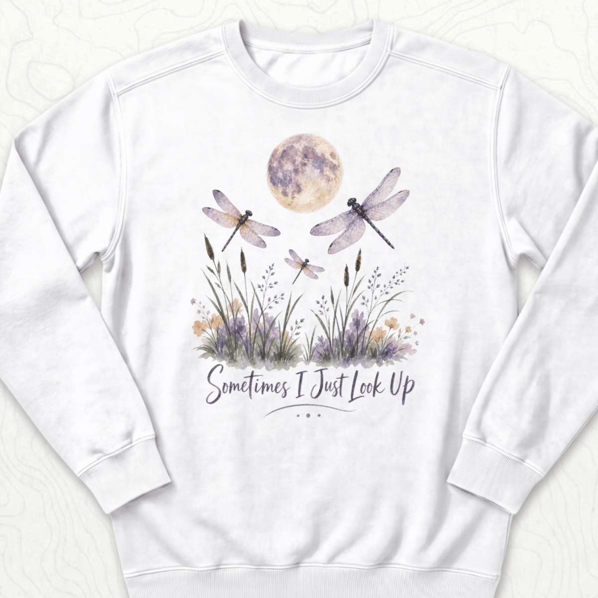 Sometimes Look Up Sweatshirt - White