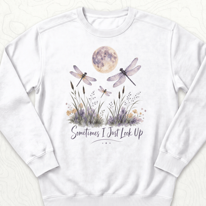 Sometimes Look Up Sweatshirt - White