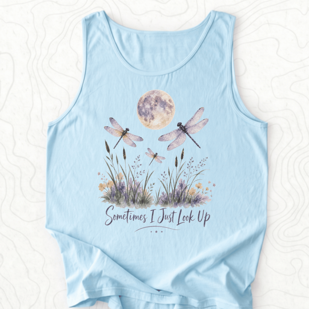 Sometimes Look Up Tank Top - Chambray