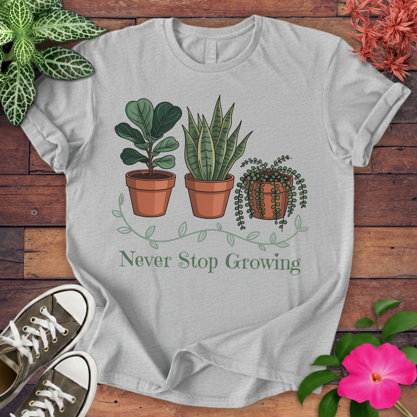 Never Stop Growing T-shirt