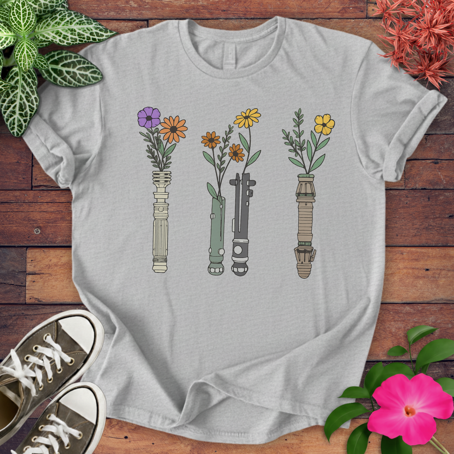 Lightsaber Flowers T-shirt
