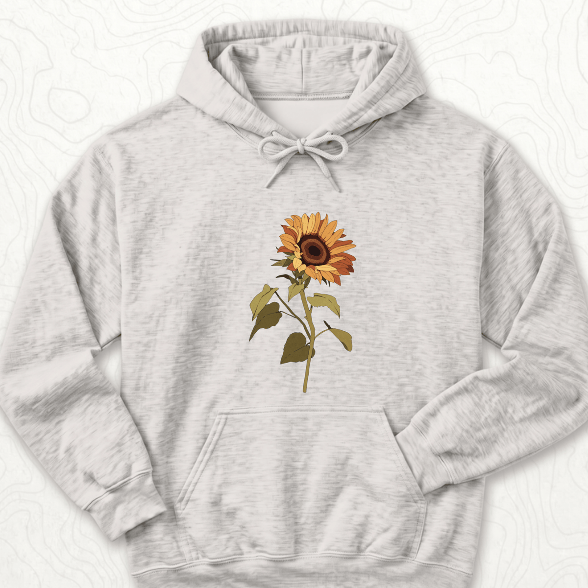 Sunflower Bloom Hoodie - Ash