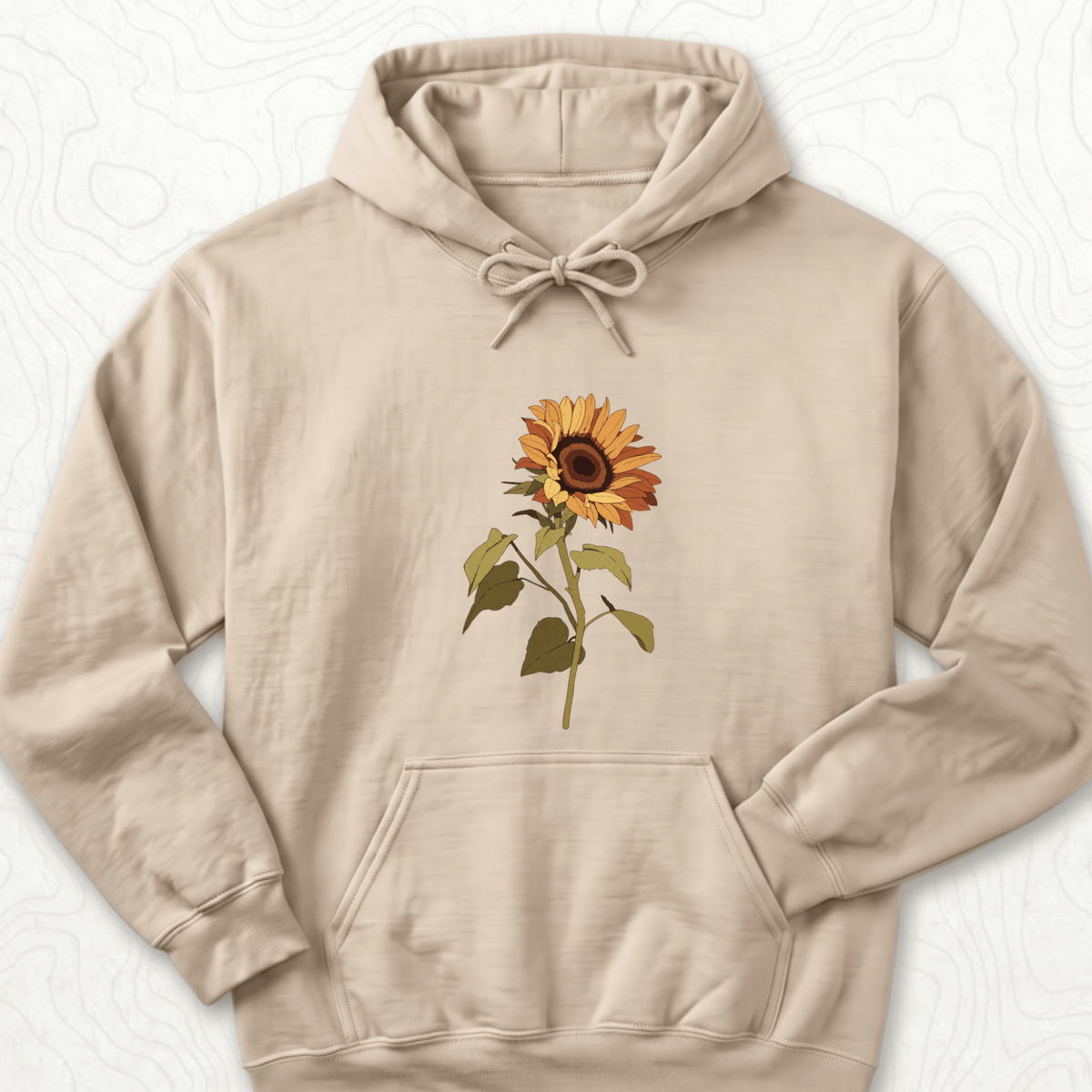 Sunflower Bloom Hoodie - Sand
