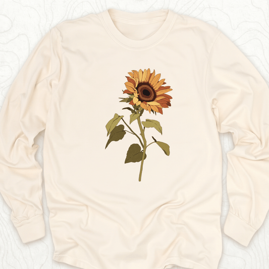 Sunflower Bloom LS T-shirt - Ivory