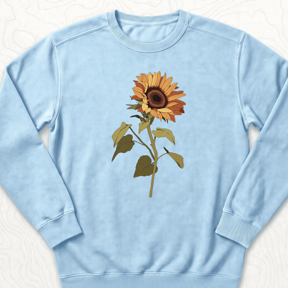 Sunflower Bloom Sweatshirt - Chambray