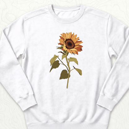 Sunflower Bloom Sweatshirt - White