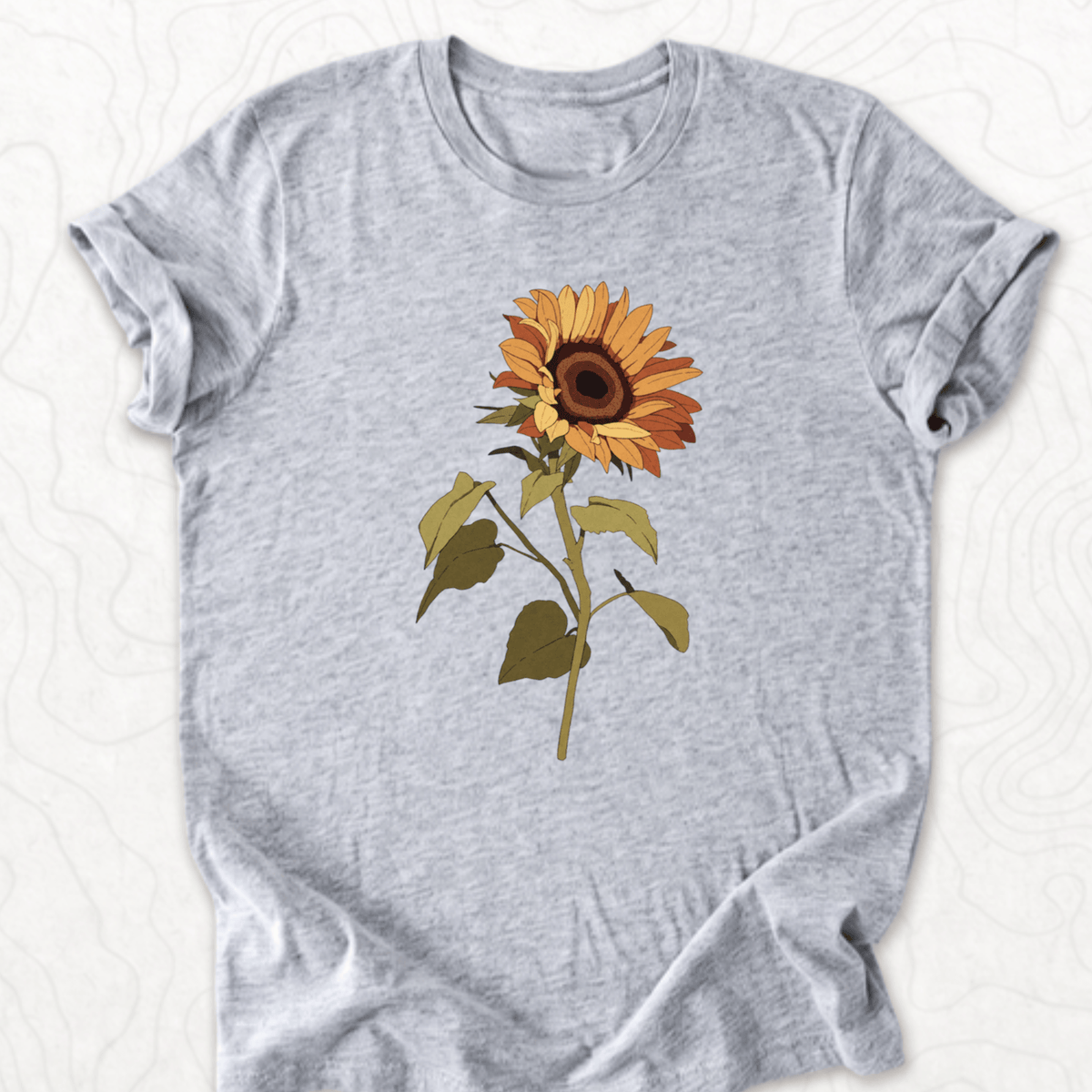 Sunflower Bloom Tee - Athletic Heather