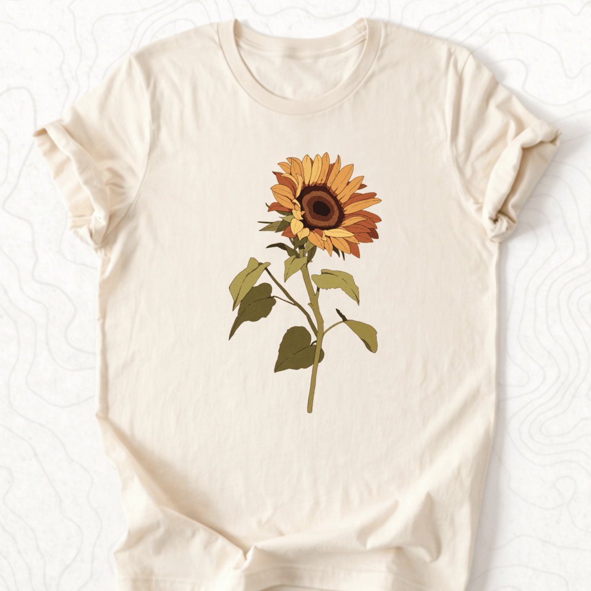 Sunflower Bloom Tee - Natural