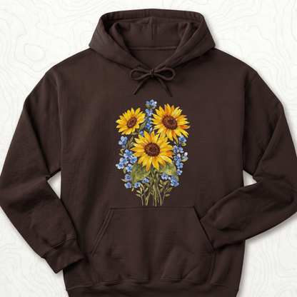 Sunflower Bouquet Hoodie - Dark Chocolate