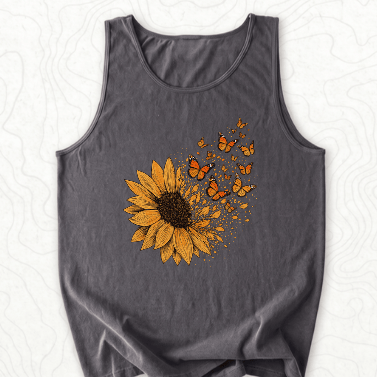 Sunflower Butterflies Tank Top - Pepper