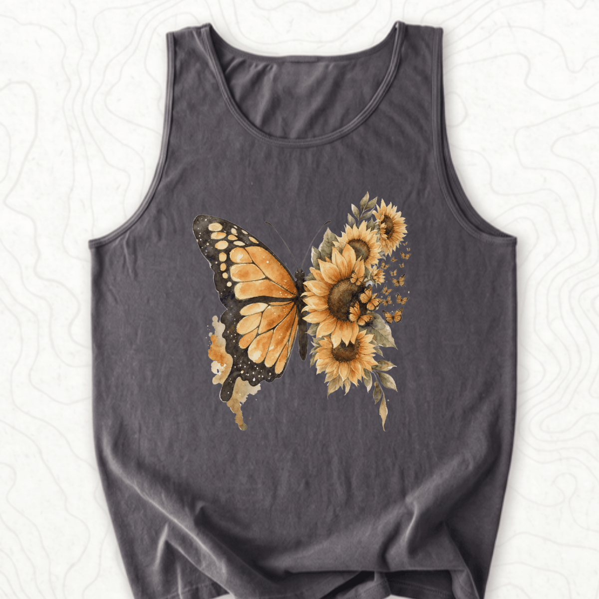 Sunflower Butterfly Tank Top - Pepper