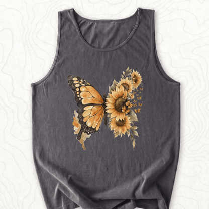 Sunflower Butterfly Tank Top - Pepper