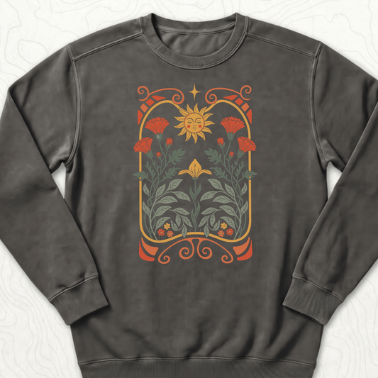 Sunflower Floral Sweatshirt - Pepper
