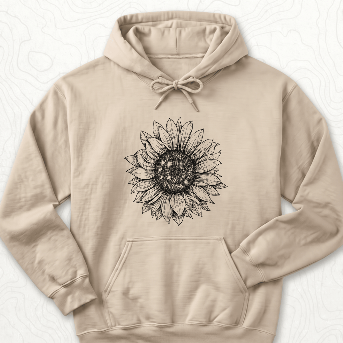 Sunflower Sketch Hoodie - Sand