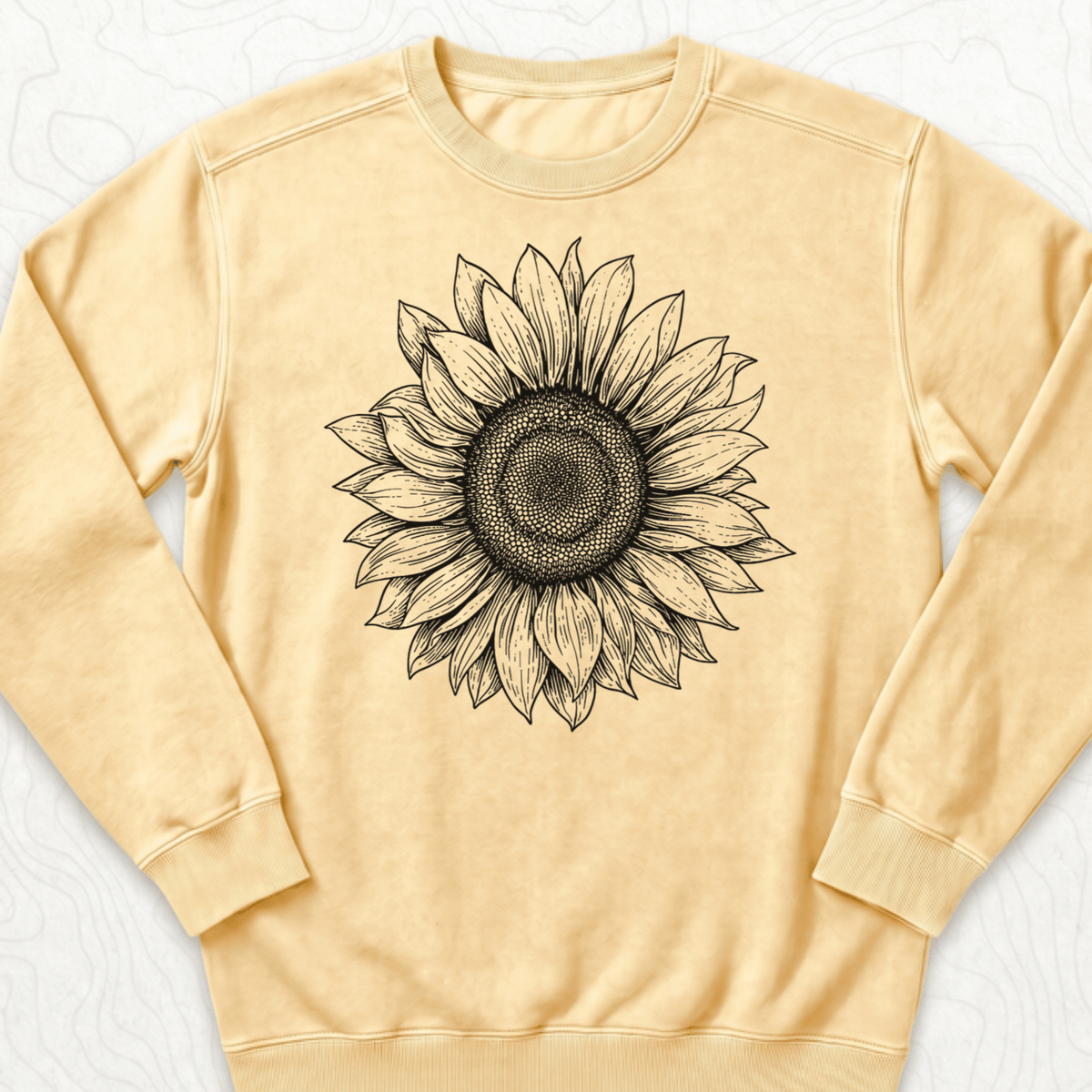 Sunflower Sketch Sweatshirt - Butter