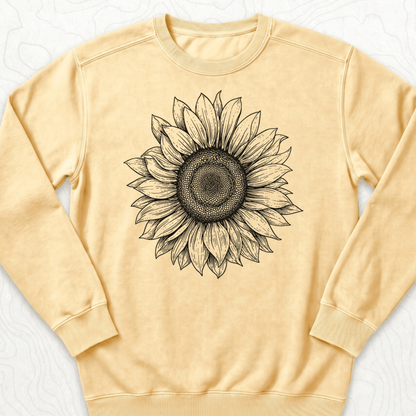 Sunflower Sketch Sweatshirt - Butter