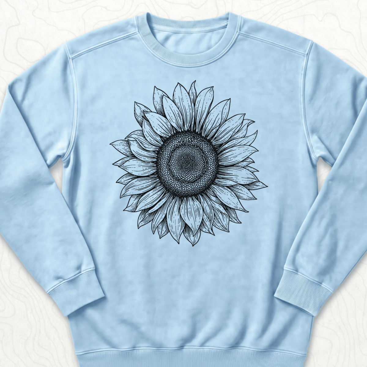 Sunflower Sketch Sweatshirt - Chambray