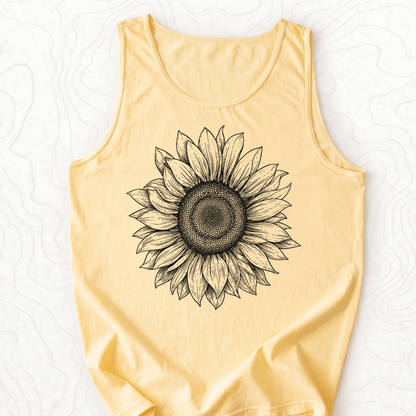 Sunflower Sketch Tank Top - Butter