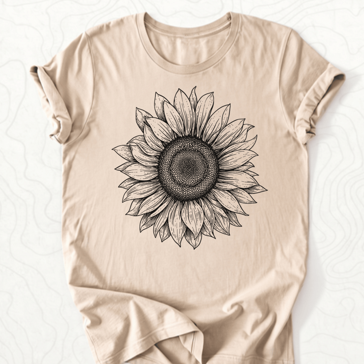 Sunflower Sketch Tee - Tan