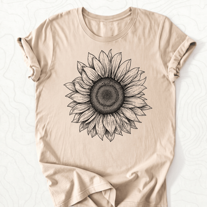 Sunflower Sketch Tee - Tan