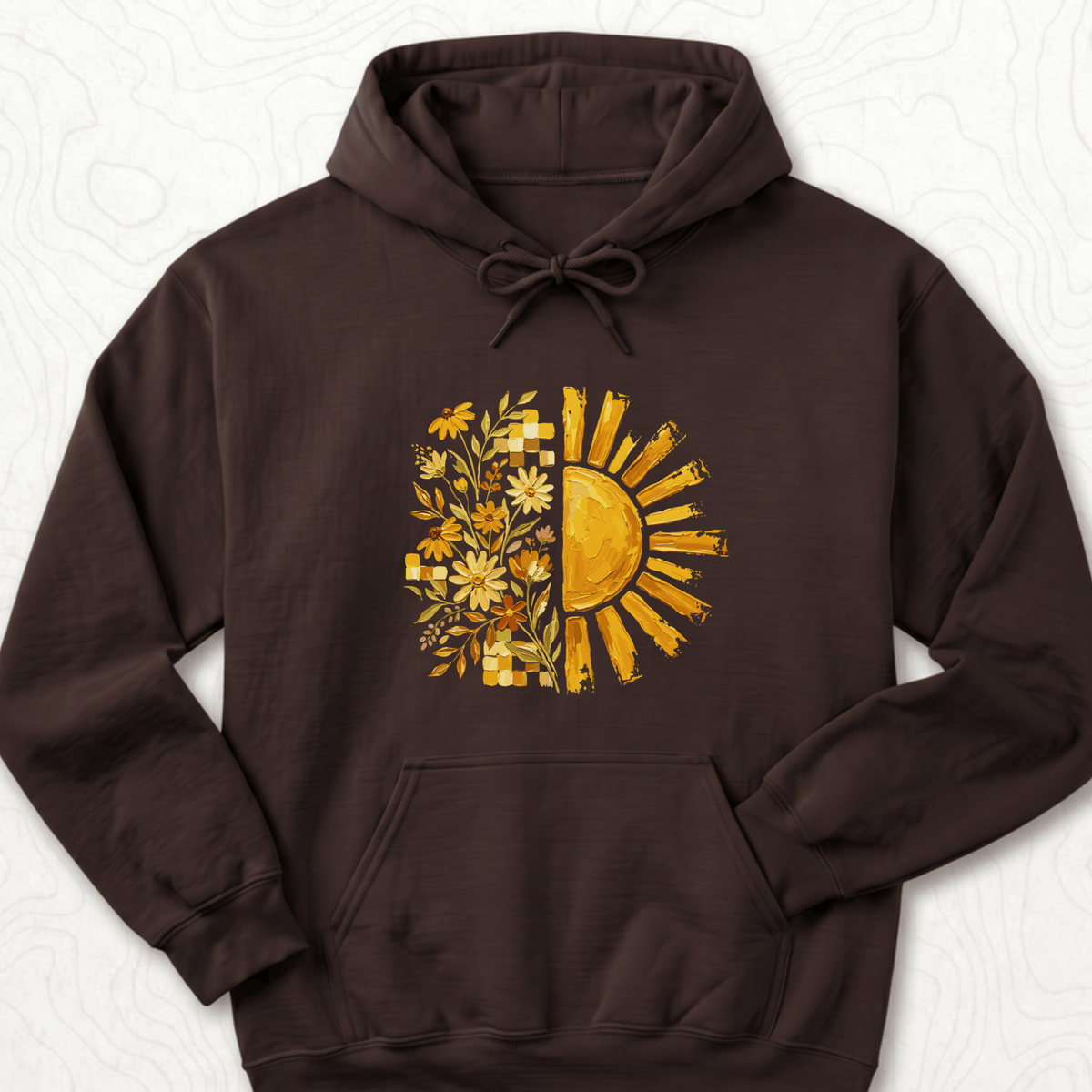 Sunflower Sunshine Hoodie - Dark Chocolate