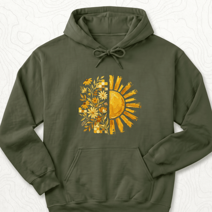 Sunflower Sunshine Hoodie - Military Green