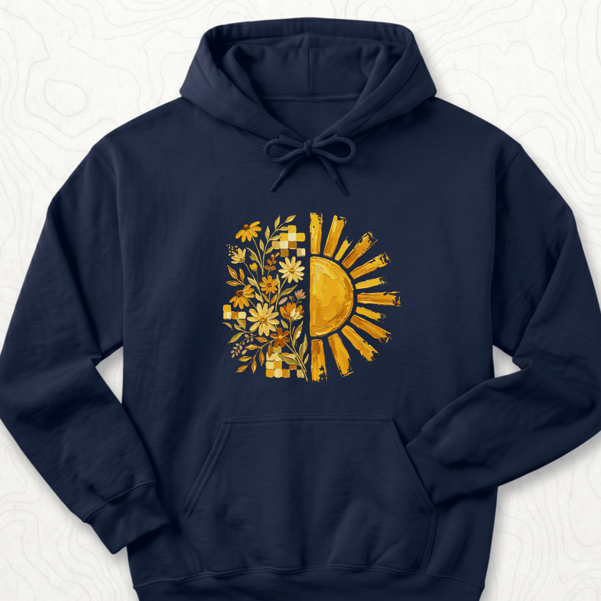 Sunflower Sunshine Hoodie - Navy