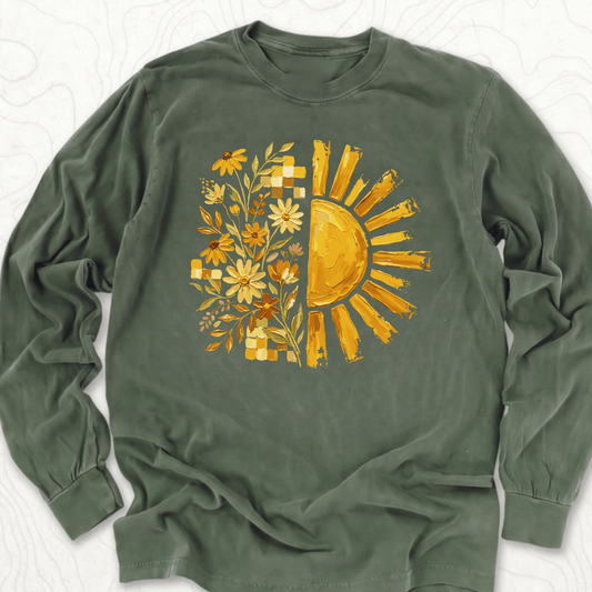 Sunflower Sunshine LS T-shirt - Hemp