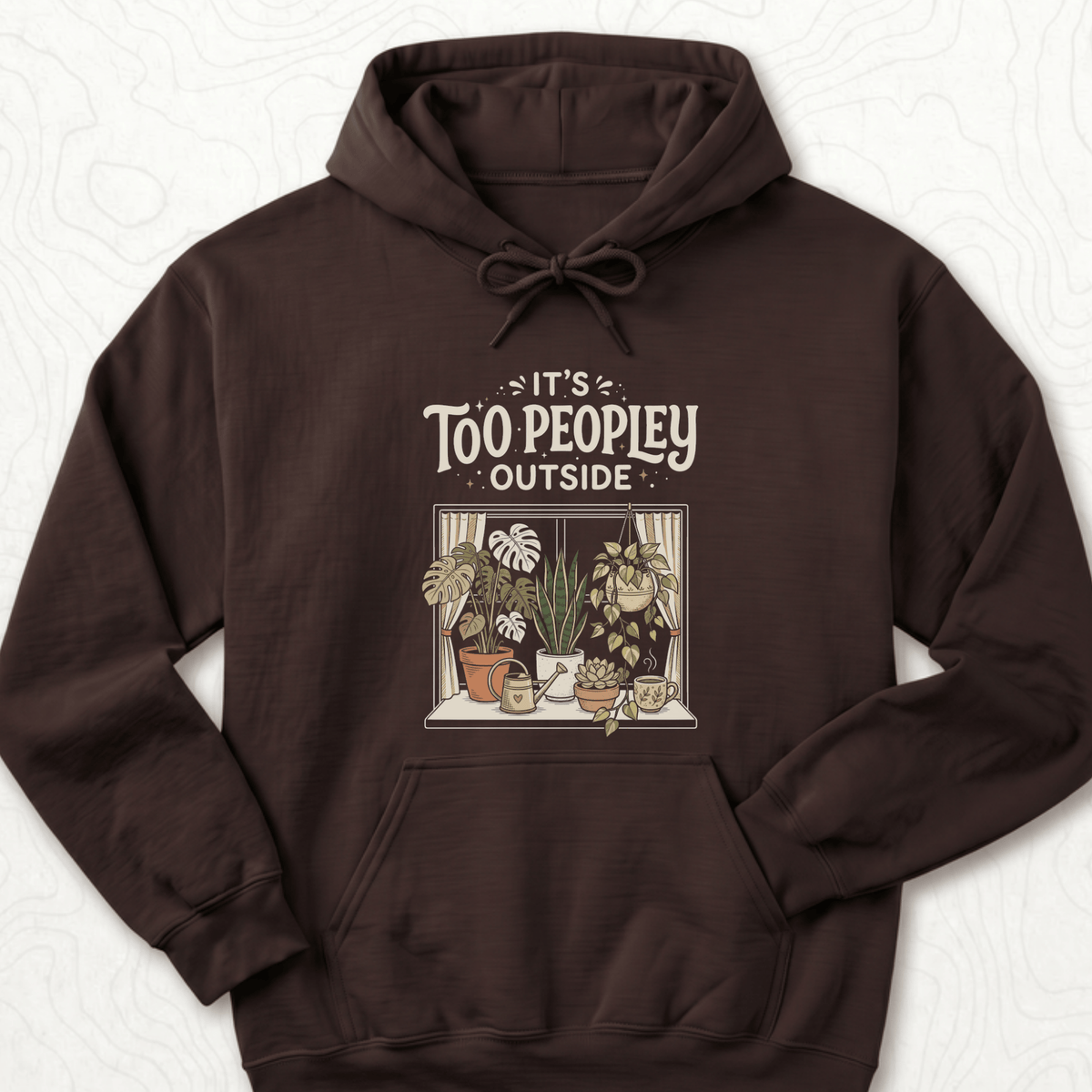 Too Peopley Outside Hoodie - Dark Chocolate
