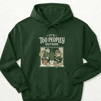 Too Peopley Outside Hoodie - Forest Green