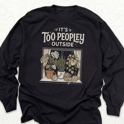 Too Peopley Outside LS T-shirt - Black