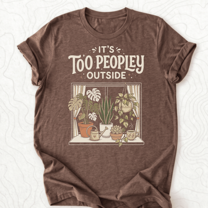 Too Peopley Outside Tee - Heather Brown
