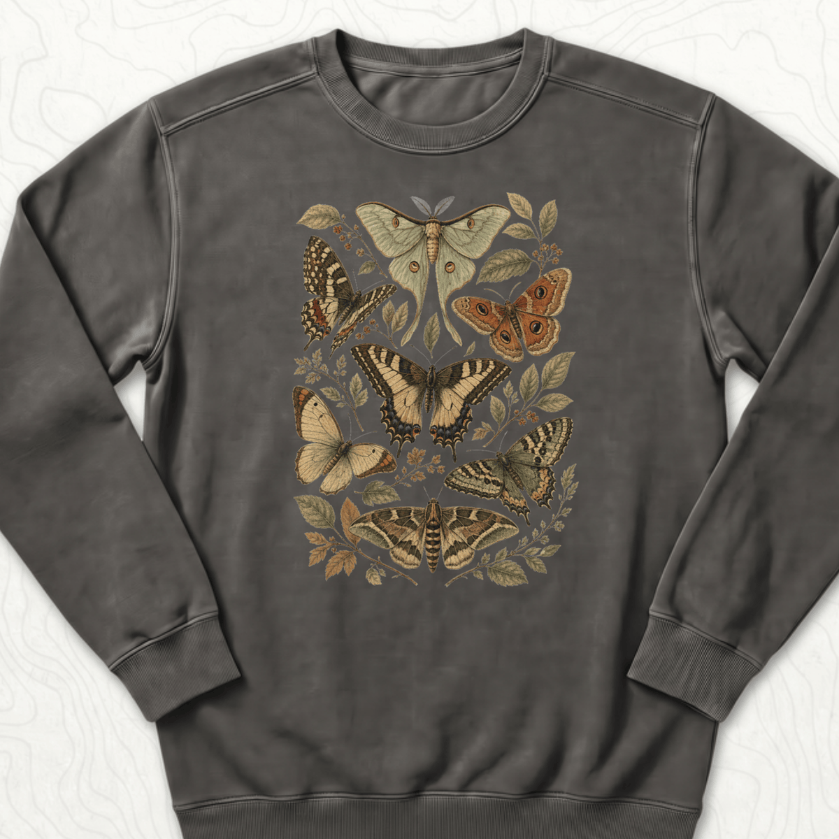 Vintage Butterflies Sweatshirt - Pepper