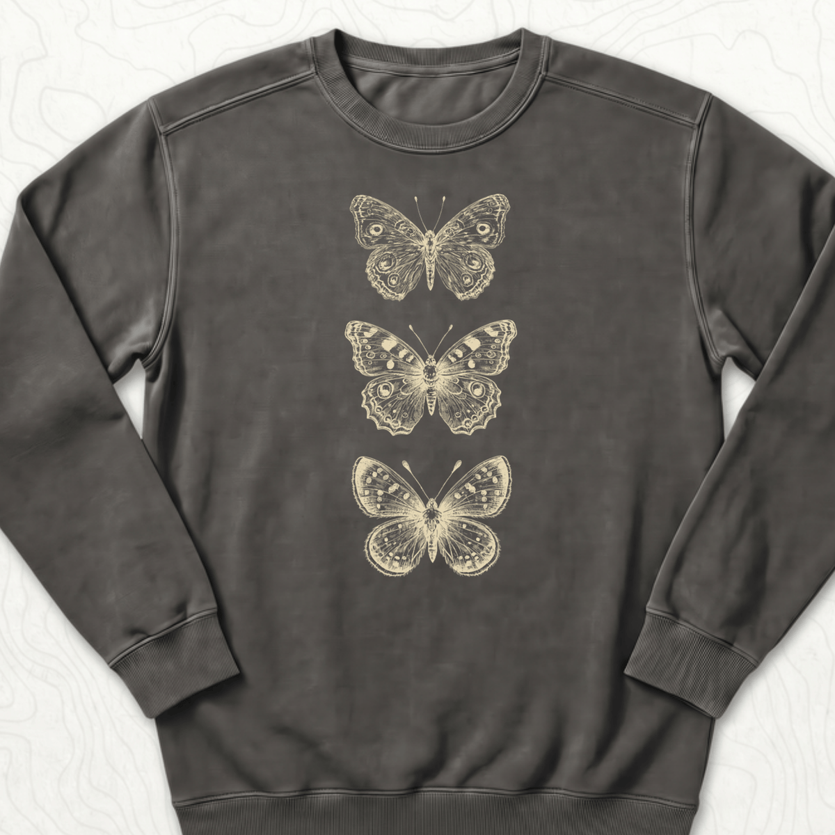 Vintage Butterflies Sweatshirt - Pepper