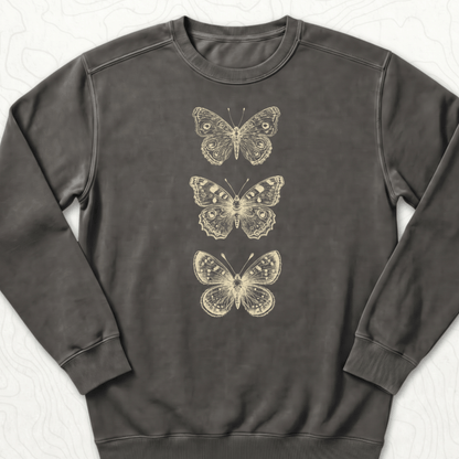 Vintage Butterflies Sweatshirt - Pepper