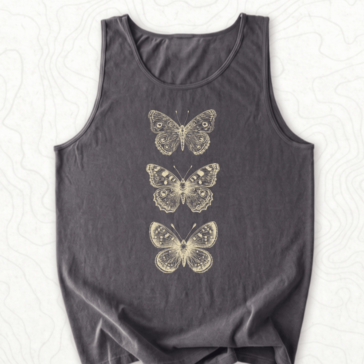 Vintage Butterflies Tank Top - Pepper