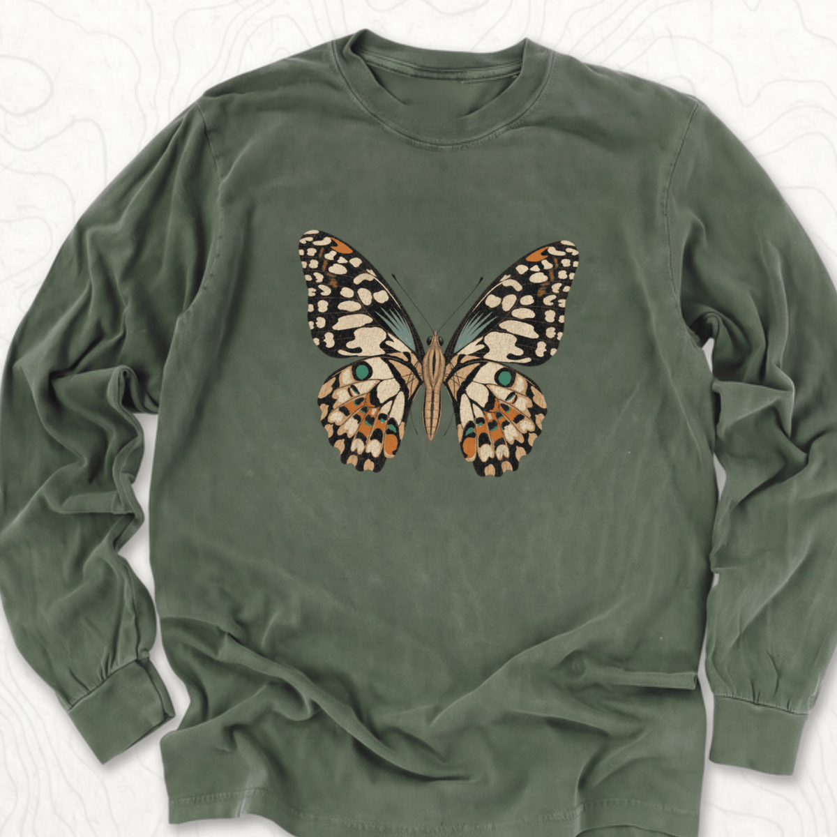 Vintage Butterfly LS T-shirt - Hemp